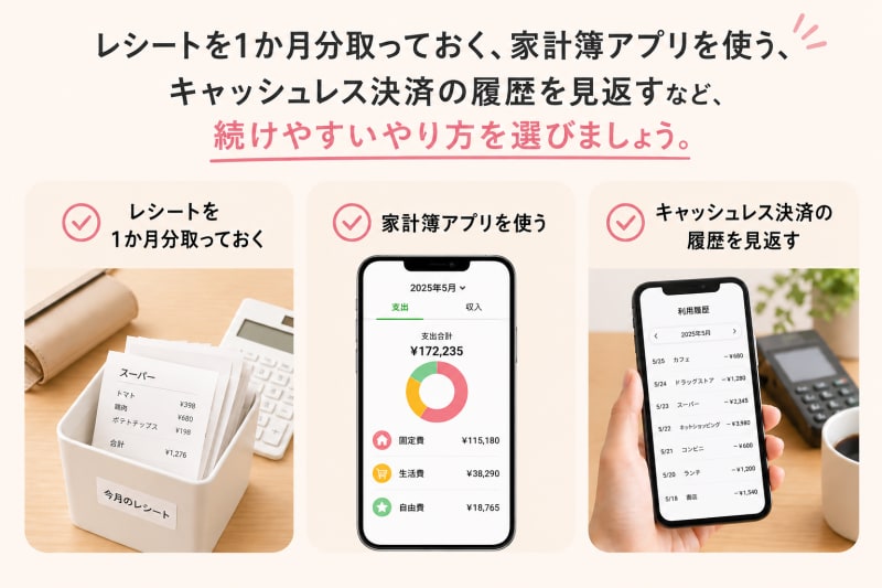 「固定費」「生活費」「自由費」の項目にざっくり分ける